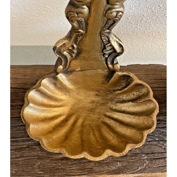 Vintage Cast Metal MCM Set of 2 Wall Hanging Ladles Spoons Kitchen Décor Used - Picture 4 of 14